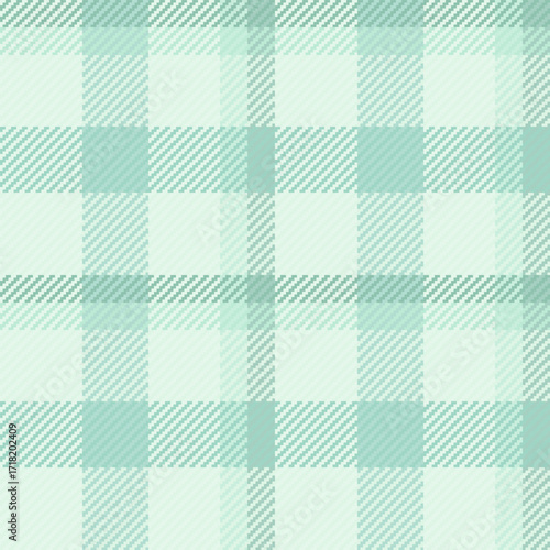 Subtle, soft green plaid pattern. Classic textile design with a modern, refreshing color palette. Ideal for backgrounds, fabrics, or design accents.