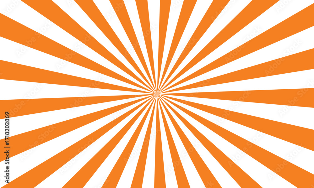Obraz premium Vibrant Orange and White Sunburst Pattern for Dynamic Backgrounds