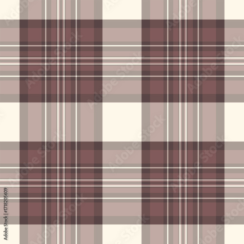 Factory check pattern textile, scarf texture background fabric. Track seamless plaid vector tartan in pastel and sea shell colors.