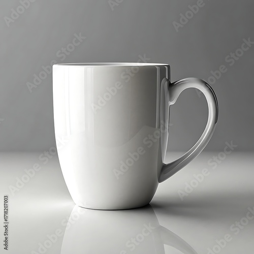 Elegant white coffee mug mockup