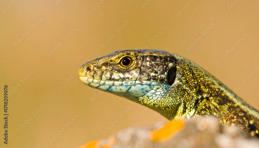 Fototapeta premium Close-up of a lizard's head