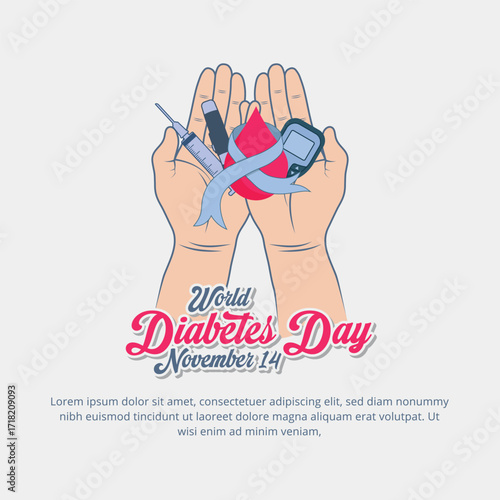 World Diabetes Day awareness vector design