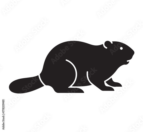 Beaver Silhouette royalty-free images