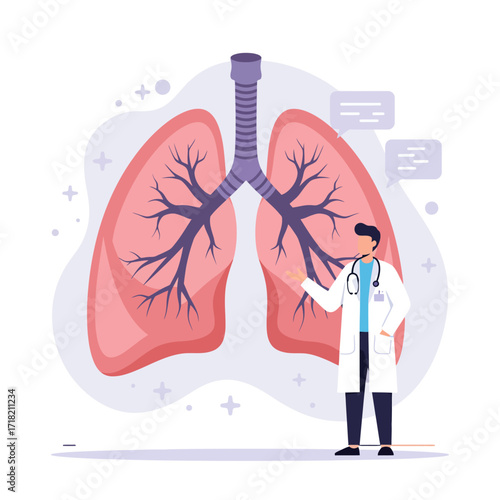 Doctors Discussing Lung Health Diagnosis.