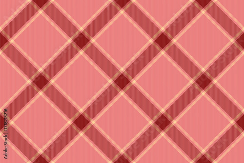 Manufacture texture check plaid, custom seamless pattern vector. Kitchen textile fabric tartan background in red and maroon colors.
