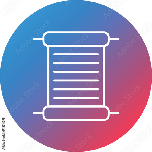 Papyrus Line Gradient Circle Background Icon