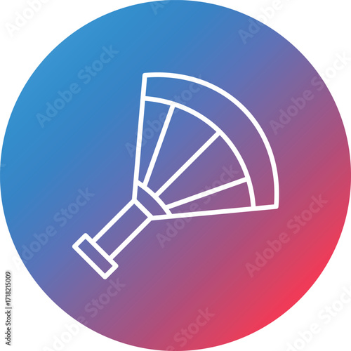 Silk Line Gradient Circle Background Icon