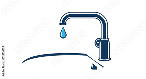 cartoon tap with blue drop, cartoon water pipe icon, cartoon plumbing illustration, cartoon faucet with droplet, save water cartoon, water conservation icon, cartoon water supply, faucet icon with wat