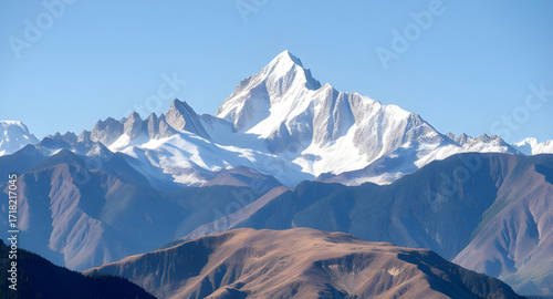 cartoon panorama mountains, cartoon sunrise landscape, cartoon outdoor cartoon scene, cartoon river valley, cartoon adventure background, cartoon sky with sun and mountains, cartoon wilderness art, ca