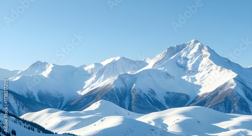 cartoon mountain adventure, cartoon hiking scene, cartoon peaks illustration, cartoon alpine landscape, cartoon mountain view, cartoon snow mountains, cartoon pine forest mountains, cartoon mountain n