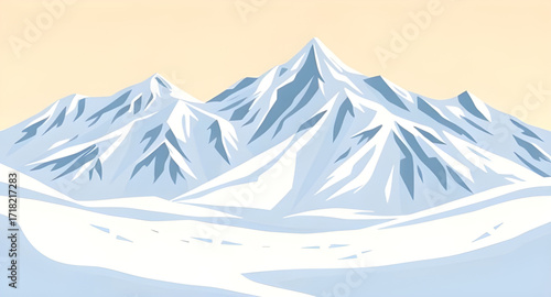 winter mountain cartoon background, snowy landscape, winter scene, mountain illustration, cold season, snow hills, cartoon nature, frozen forest, icy peaks, holiday background, winter sky, frosty weat