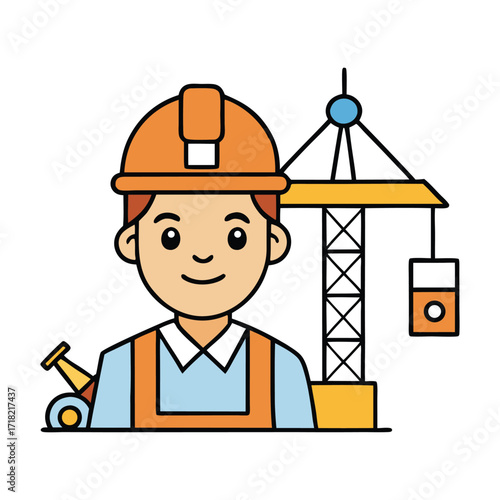 A dynamic construction project showcasing heavy machinery, workers, and building progress, highlighting teamwork, innovation, and the transformation of urban spaces.
