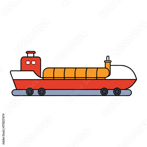 A massive oil tanker sails across the open sea, carrying crude oil safely in its huge storage tanks, symbolizing global energy transport and maritime power.
