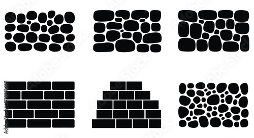 Arrangement of black shapes showing different patterns and densities visualized