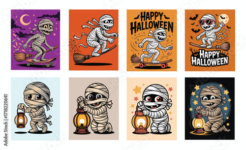 Halloween Vibes Ninja Style Illustration for Fun Spooky Party Designs