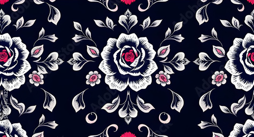 Nature-inspired fabric artwork, Decorative floral texture, Modern flower pattern, Continuous botanical design, Stylish fabric motif, Seamless flower background, Artistic textile pattern, Floral wallpa