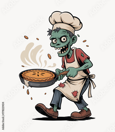 Zombie Chef Costume Artwork Pack for Fun Spooky Halloween Party