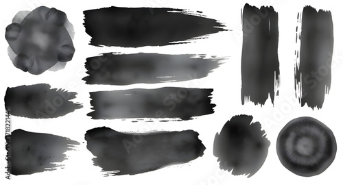 black brush stroke set, ink brush strokes, paint brush set, grunge texture, brush stroke collection, abstract ink lines, artistic strokes, hand drawn brushes, paint streaks, dry brush texture, black p