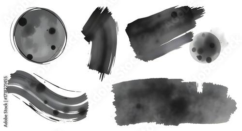 black brush stroke set, ink brush strokes, paint brush set, grunge texture, brush stroke collection, abstract ink lines, artistic strokes, hand drawn brushes, paint streaks, dry brush texture, black p