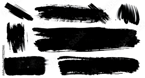 black brush stroke set, ink brush strokes, paint brush set, grunge texture, brush stroke collection, abstract ink lines, artistic strokes, hand drawn brushes, paint streaks, dry brush texture, black p