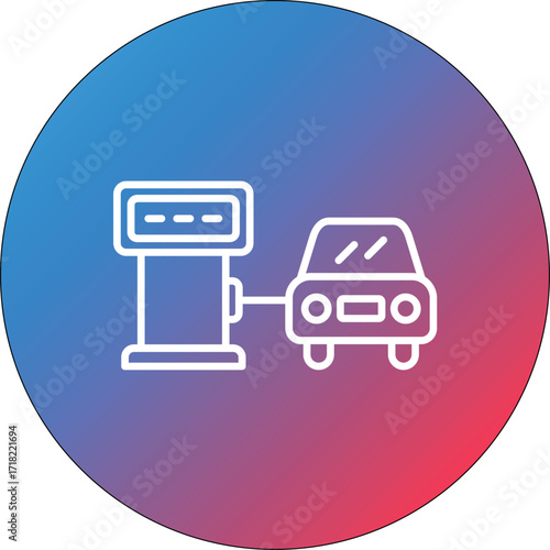 Refuel Line Gradient Circle Background Icon