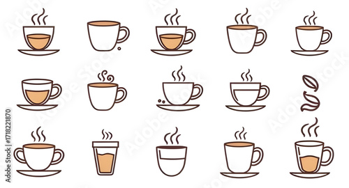 coffee cup line art, coffee line drawing, minimalist coffee icon, coffee mug outline, tea cup line art, hot drink icon, caffeine symbol, barista design, espresso cup, cappuccino line art, latte icon, 