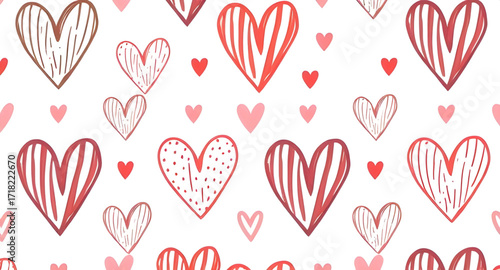 seamless pattern with hearts