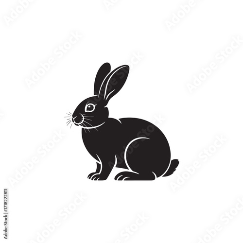 Hare and Bunny Animal Rabbit Silhouette Icon