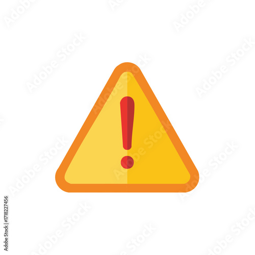 Attention Hazard Symbol Yellow Triangle with Red Exclamation Point Caution Warning Alert Sign