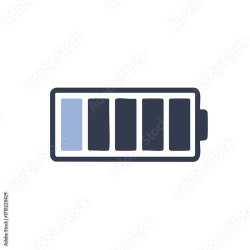 Battery Charge Indicator Low Level Minimalist Style Energy Concept