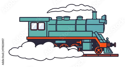 retro train drawing, steam engine cartoon, classic railway illustration, antique train art, cartoon steam locomotive, vintage rail transport, funny steam train, old railway cartoon, steam train clipar