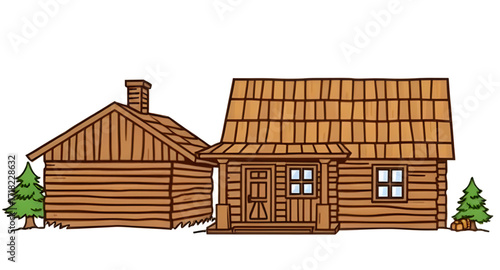 hut sketch drawing, wooden villa sketch, cottage sketch illustration, cabin sketch drawing, wooden house hand drawn, forest cabin sketch, rustic lodge sketch, timber frame house drawing, wooden shelte