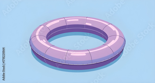 Round tube icon, Inflatable toy vector, Vacation accessory design, Poolside inflatable, Water safety ring, Swimming pool cartoon, Fun in water vector, Floating cartoon design, Inflatable swim ring, Ci