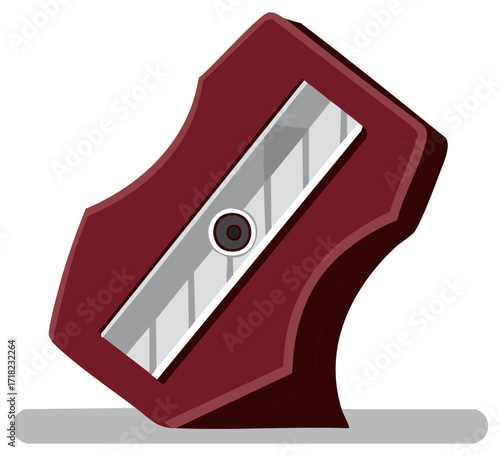 Classic Maroon Pencil Sharpener with Silver Blade
