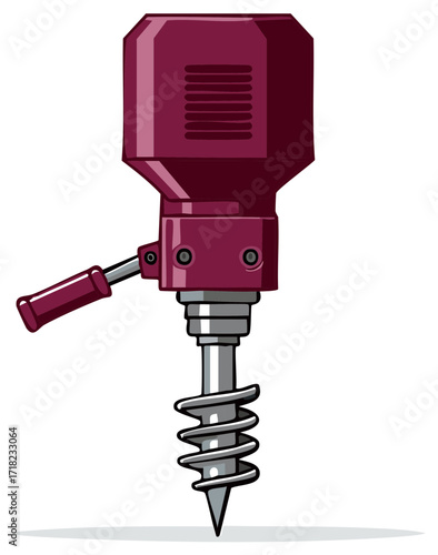 Illustration of a Soil Auger Equipment Used for Drilling and Testing Ground