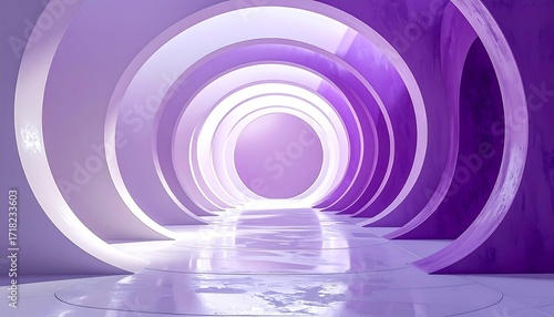 Fototapeta Naklejka Na Ścianę i Meble -  Abstract purple tunnel