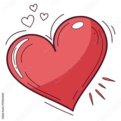 Red heart with small hearts, a symbol of love