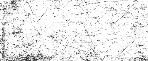 Black grunge dust texture with scratches and distressed noise effect on white background vector illustration.