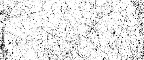 Black grunge dust texture with scratches and distressed noise effect on white background vector illustration.