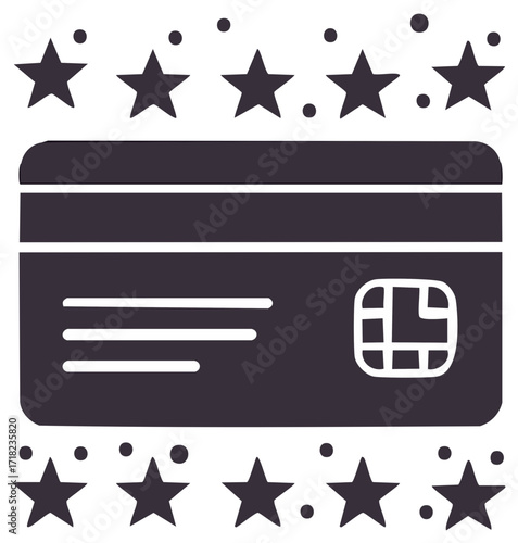 VIP Credit Card with Star Rating for Loyalty and Rewards Program