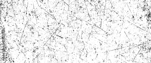Black grunge dust texture with scratches and distressed noise effect on white background vector illustration.