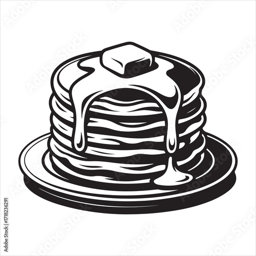 A classic black fedora hat isolated on a white background, a vintage vector illustration of a felt accessory