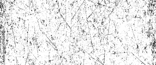 Black grunge dust texture with scratches and distressed noise effect on white background vector illustration.