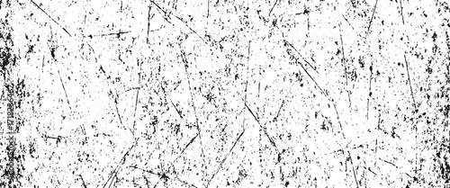 Black grunge dust texture with scratches and distressed noise effect on white background vector illustration.