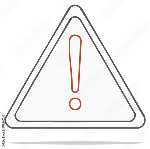 Exclamation Mark in Triangle Warning Sign Vector Icon Hazard Alert Symbol