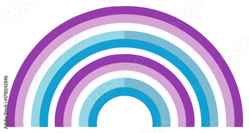 Genderqueer pride rainbow illustration, symbol for diversity and inclusion, LGBT concept