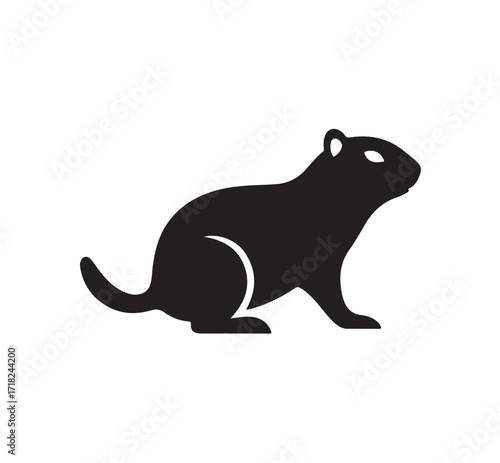 Prairie dog Silhouette Vector Graphics 