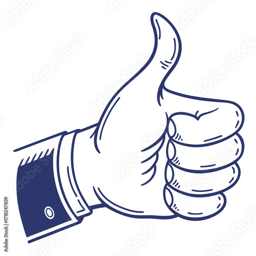 Illustration of a hand giving a thumbs up