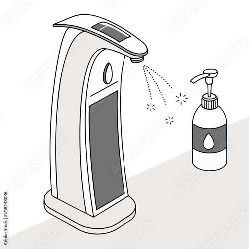Automatic soap dispenser with hand sanitizer