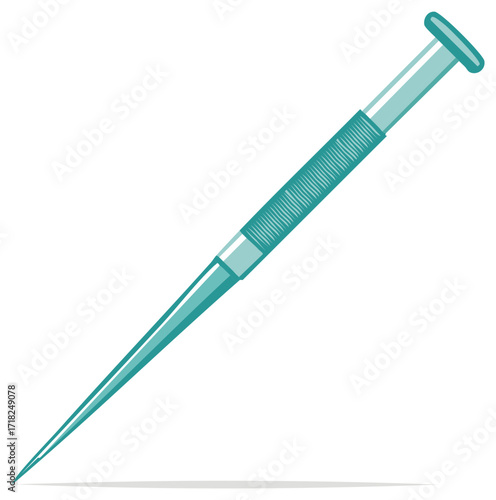 Single Medical Syringe with Needle Healthcare and Medical Treatment Concept